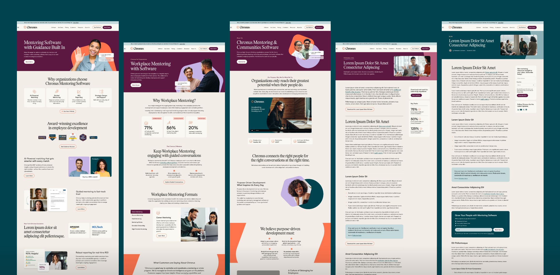 chronus brand extension to interior pages