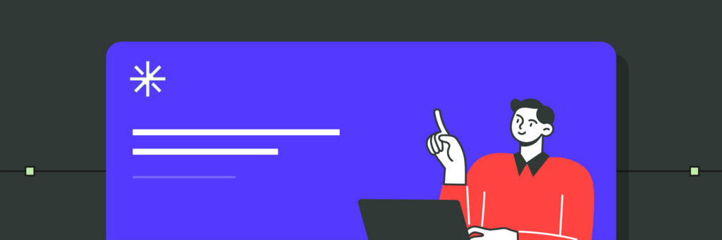 person presenting an investor pitch with a bad logo
