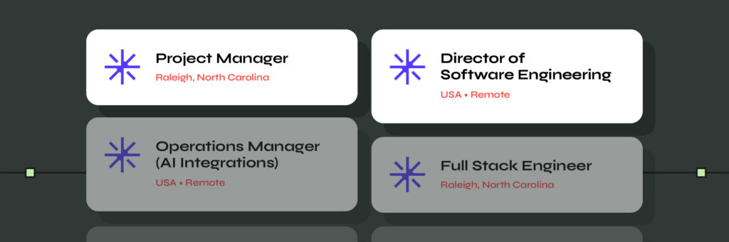 job listings with a bad logo